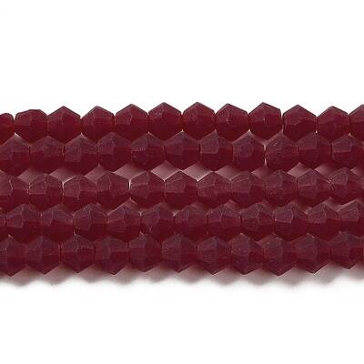 Imitate Austrian Crystal Frosted Glass Beads Strands
