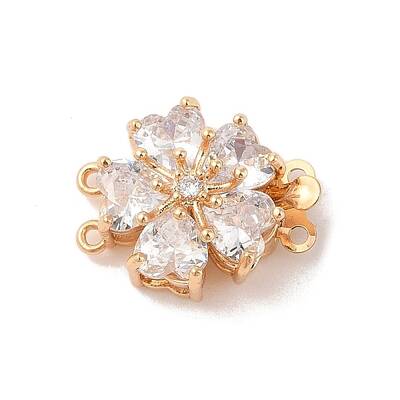 Brass Micro Pave Cubic Zirconia Box Clasps