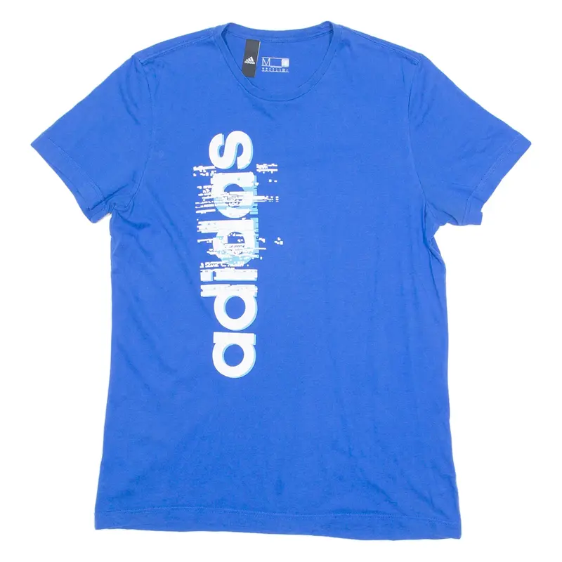 ADIDAS Mens T-Shirt Blue Crew Neck M