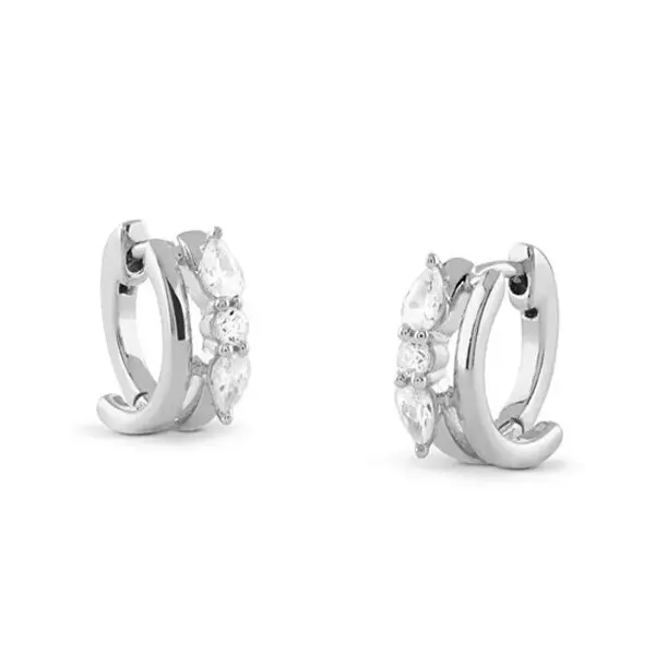 Guess Splendidi Orecchini Rotondi Con Zirconi Cubici Nuances Jsbe04520Jwrht/U