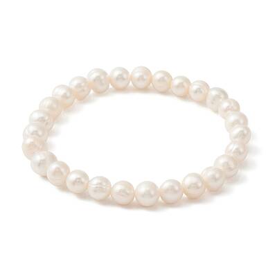 Natural Pearl Beaded Stretch Bracelets