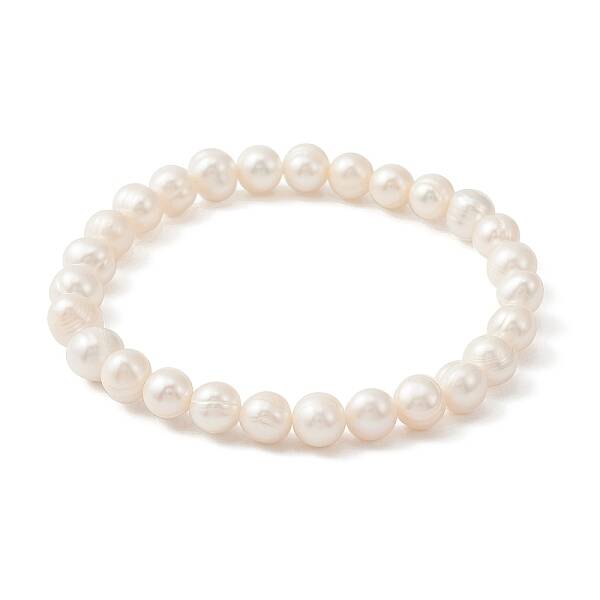 Natural Pearl Beaded Stretch Bracelets