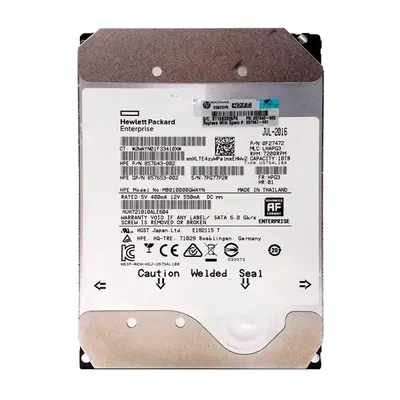 MB010000GWAYN HP 10TB 7200RPM SATA 6GB/s Hot-Pluggable 3.5-Inch LPc Hard Drive for ProLiant Gen8/Gen9/Gen10/Gen10+/Gen11 Serv...