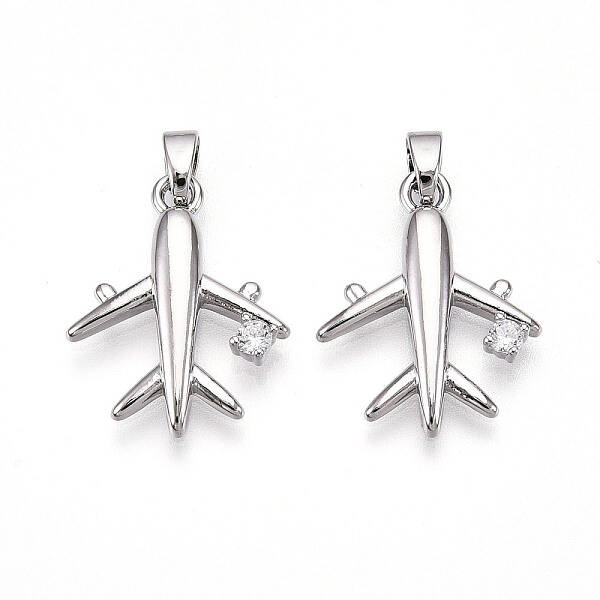 Brass Micro Pave Cubic Zirconia Pendants