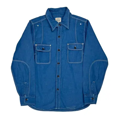 Stormy Blue Mfg Denim Shirt - Small Blue Cotton Blend