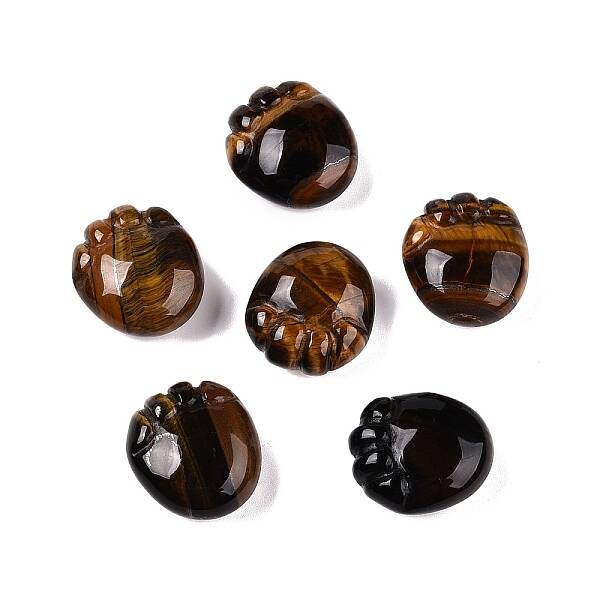 Natural Tiger Eye Footprint Figurines