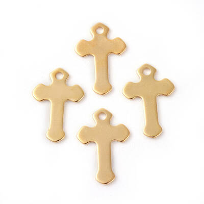 201 Stainless Steel Tiny Cross Charms