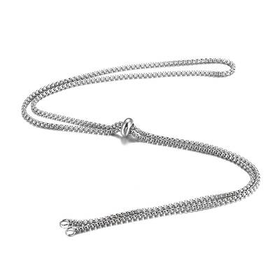 Tarnish Resistant 304 Stainless Steel Box Chain Slider Necklace Making