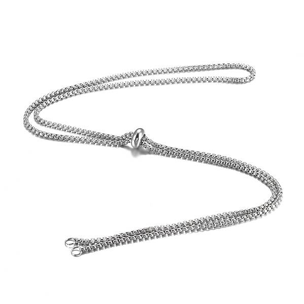 Tarnish Resistant 304 Stainless Steel Box Chain Slider Necklace Making