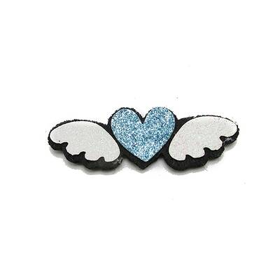Heart Wing Sew on Fluffy Ornament Accessories