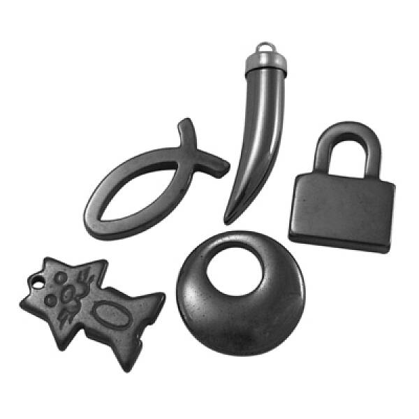 Non-magnetic Synthetic Hematite  Pendants