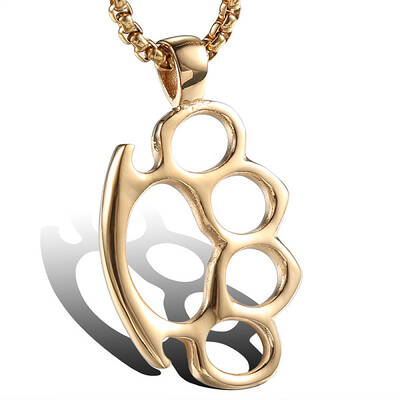 Stainless Steel Knuckles Pendant Necklaces