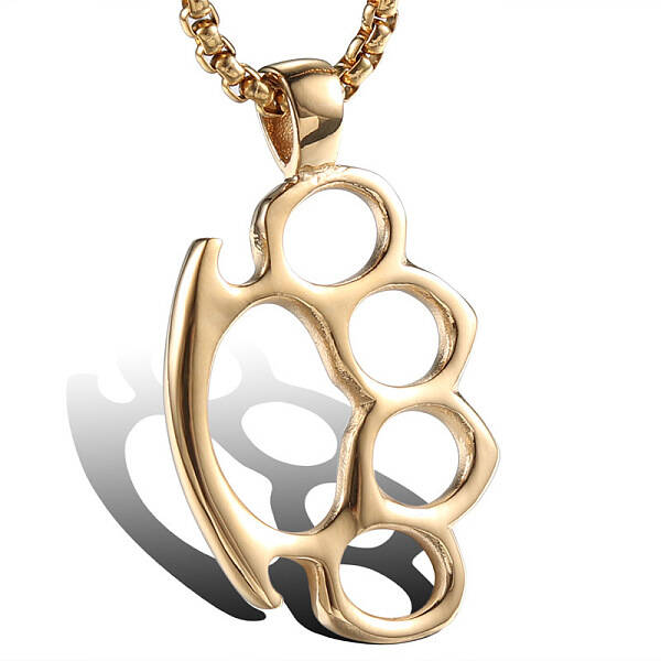 Stainless Steel Knuckles Pendant Necklaces