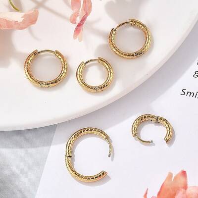 304 Stainless Steel Hoop Earrings
