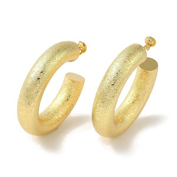 Rack Plating Texture Brass Stud Earrings