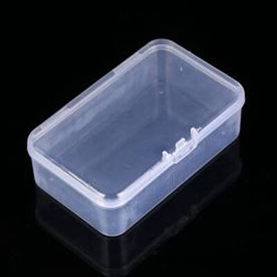 Transparent Plastic Box with Hinged Lid
