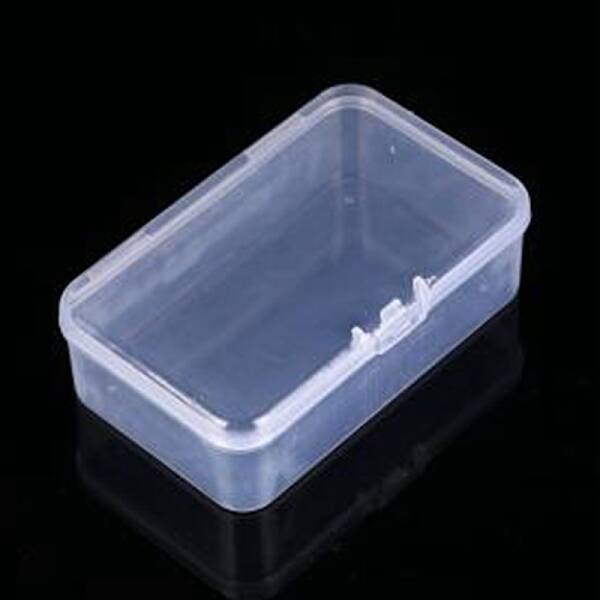 Transparent Plastic Box with Hinged Lid