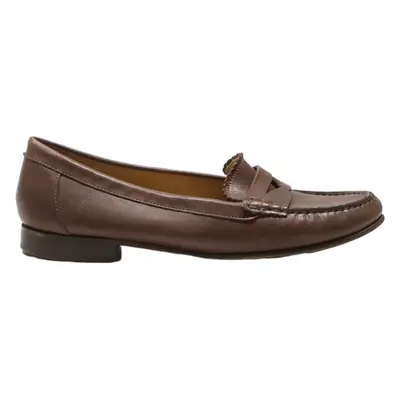 JACK ROGERS Loafer Shoes Brown Leather Womens UK 7