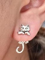 Cute Cat Design Ear Jacket, Fashionable Ear Jewelry for Women & Girls for Party, Daily Clothing Decor, Trendy All-match & Exq...