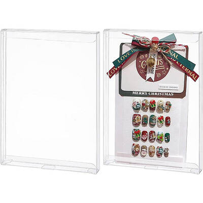 BENECREAT 10PCS Rectangle PVC Transparent Gift Boxes 20x14x1.8cm Clear Wedding Favour Boxes for Candy Chocolate Gift Wrapping...