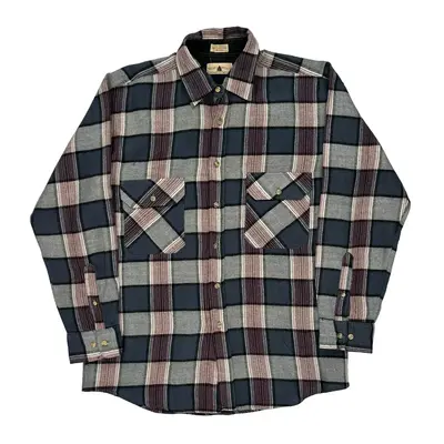 Northwest Territory Checked Flannel Shirt - Medium Navy Acrylic