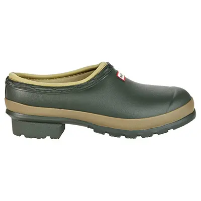 Hunter Gardener Clog Rubber Women's Slip On Shoes - Dark Olive Clay - Size:US 8 Women