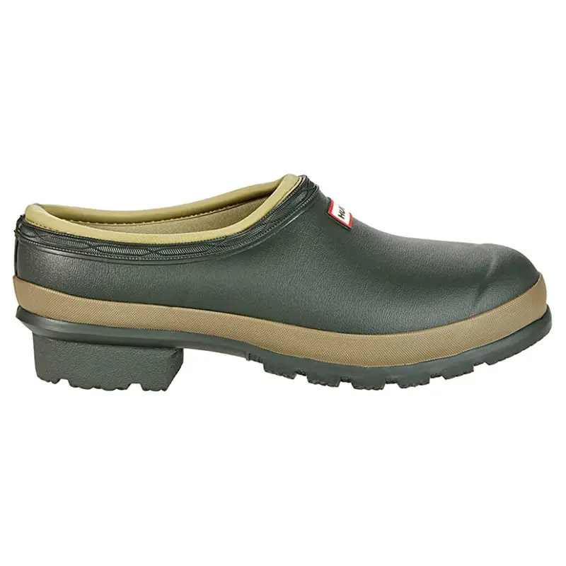 Hunter Gardener Clog Rubber Women's Slip On Shoes - Dark Olive Clay - Size:US 8 Women