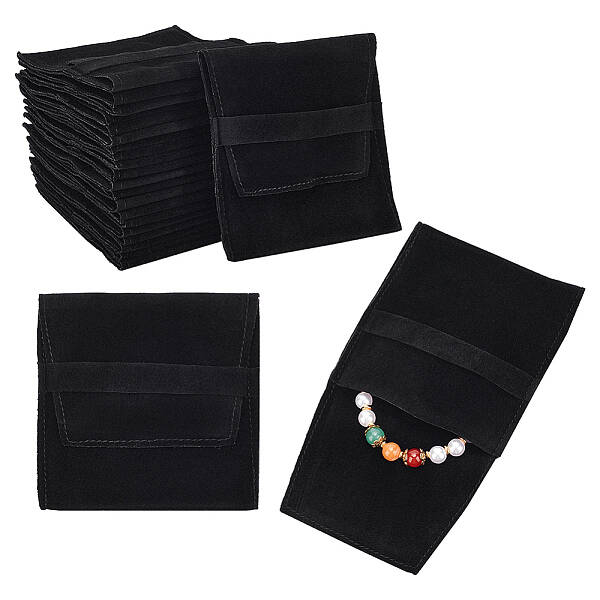 Velvet Jewelry Flap Pouches