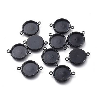 304 Stainless Steel Cabochon Connector Settings