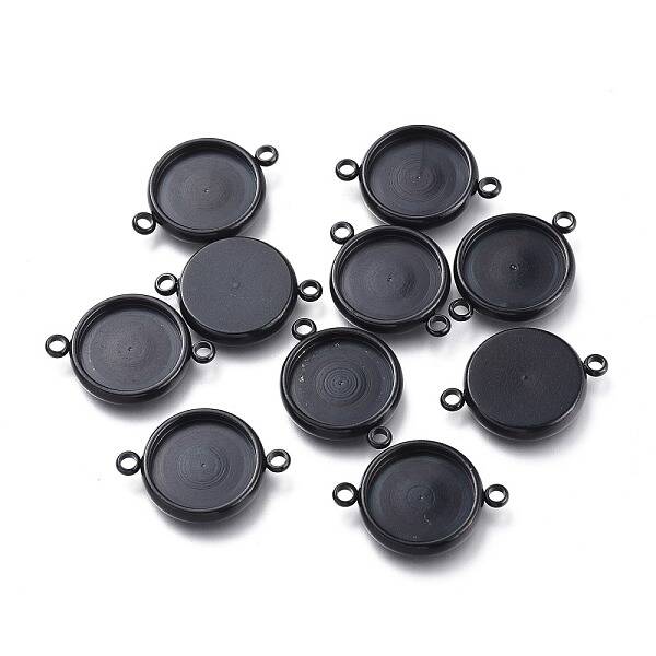 304 Stainless Steel Cabochon Connector Settings