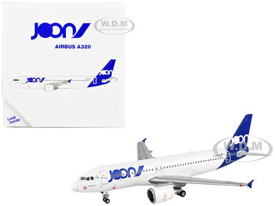 Airbus A320 Commercial Aircraft Joon White with Blue Tail 1/400 Diecast Model Airplane by GeminiJets