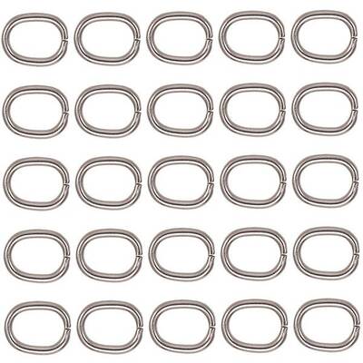 PH  1 Bag About 40Pcs 304 Stainless Steel Close but Unsoldered Oval Jump Rings Wire 13-Gauge