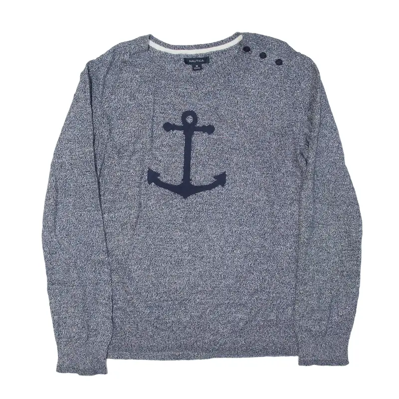 NAUTICA Anchor Jumper Blue Tight Knit Boys M