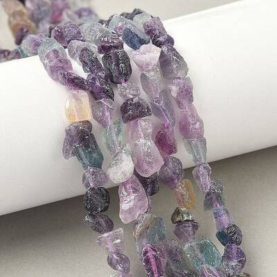 Raw Rough Natural Fluorite Beads Strands