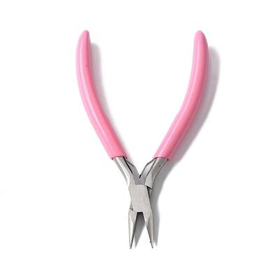 65# Steel Flat Nose Pliers with Plastic Handles