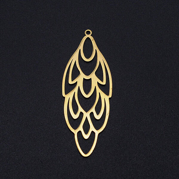 201 Stainless Steel Big Filigree Pendants