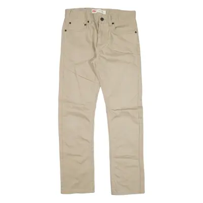 LEVI'S 511 Boys Jeans Beige Slim Straight W28 L28