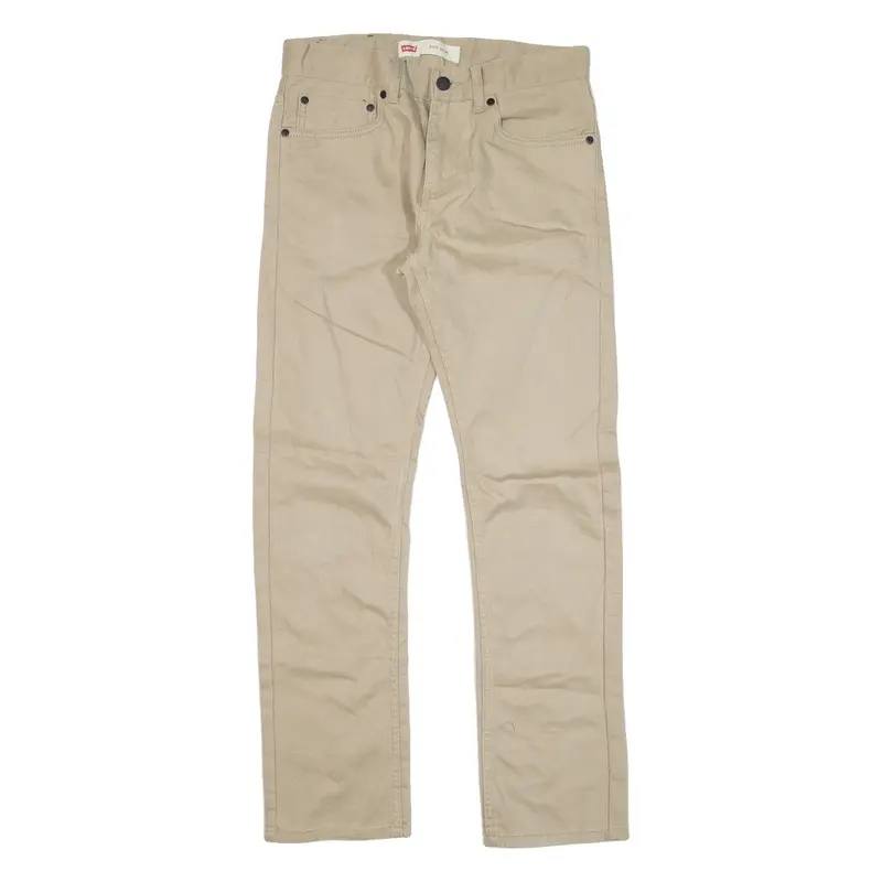 LEVI'S 511 Boys Jeans Beige Slim Straight W28 L28