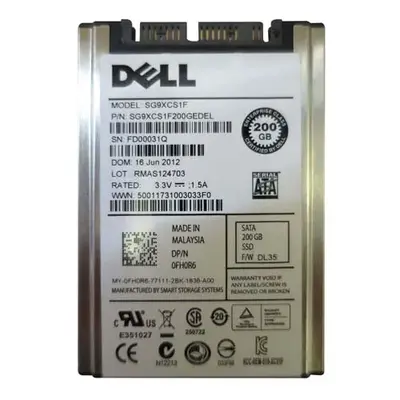 Dell FH0R6 | 200GB Multi-Level Cell SATA 3Gb/s Hot-Pluggable mSATA 1.8-Inch Solid State Drive for PowerEdge Servers