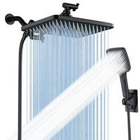 11.8 inch high pressure rain shower head, dual showerhead combo with 3-mode handheld spray, 9.65\
