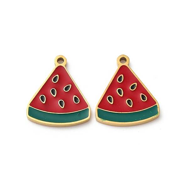 Fruit Seris 304 Stainless Steel Enamel Charms