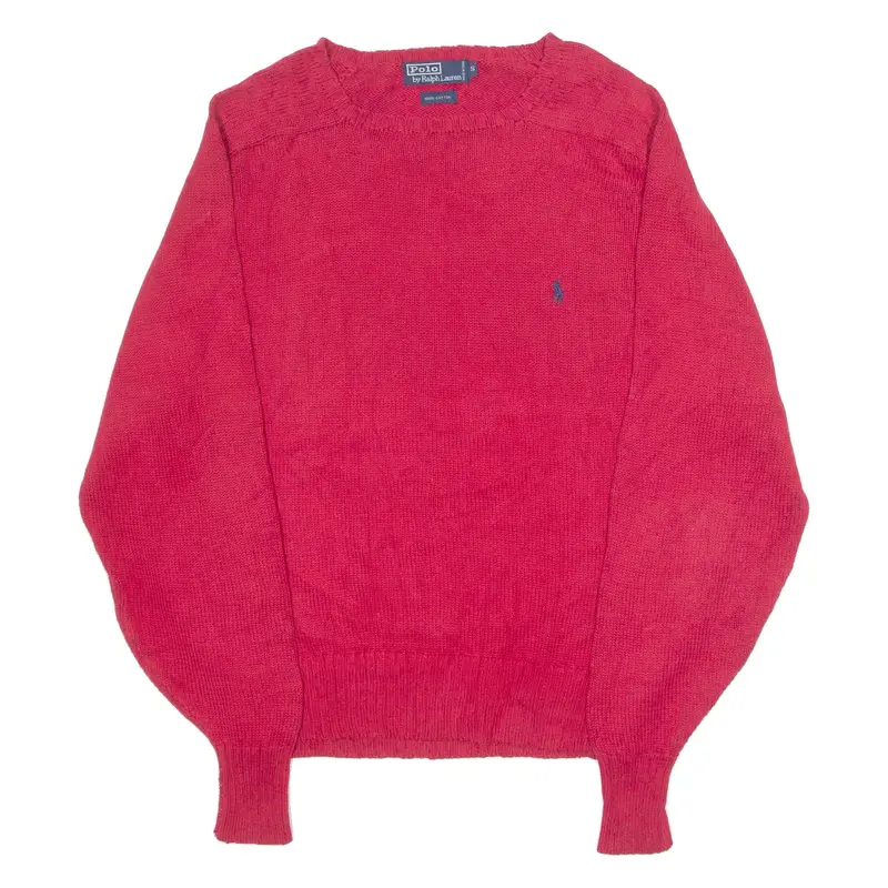 POLO RALPH LAUREN Mens Jumper Red Tight Knit S