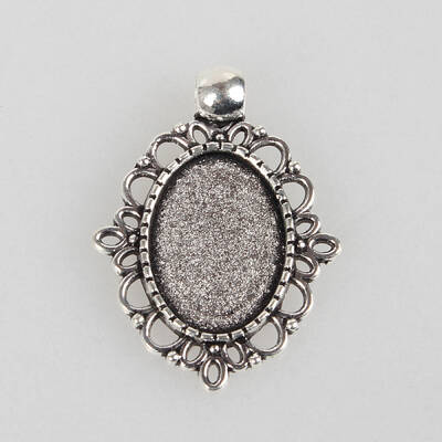Tibetan Style Alloy Pendant Cabochon Settings