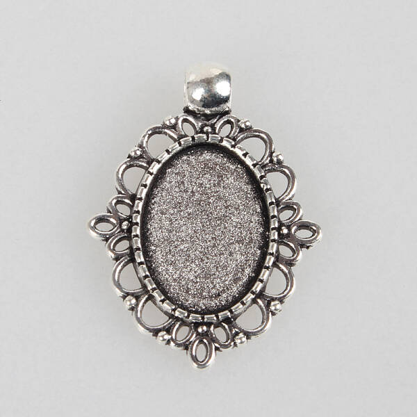 Tibetan Style Alloy Pendant Cabochon Settings