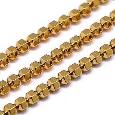 Electroplate Non-magnetic Synthetic Hematite Beads Strands