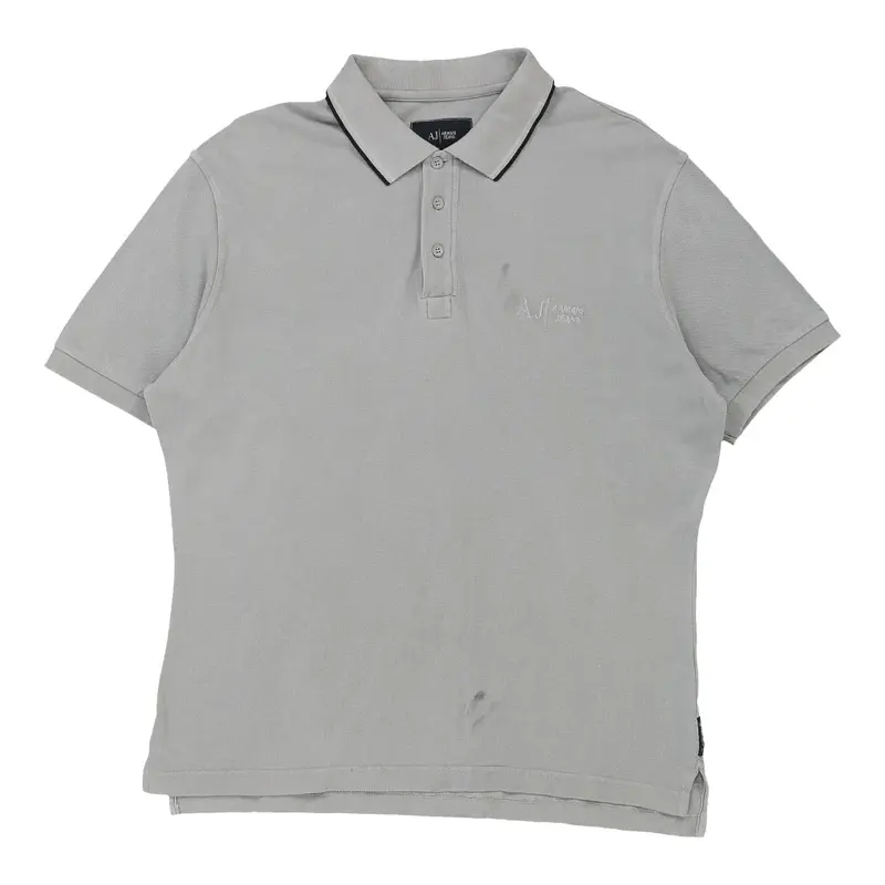Armani Jeans Polo Shirt - XL Grey Cotton
