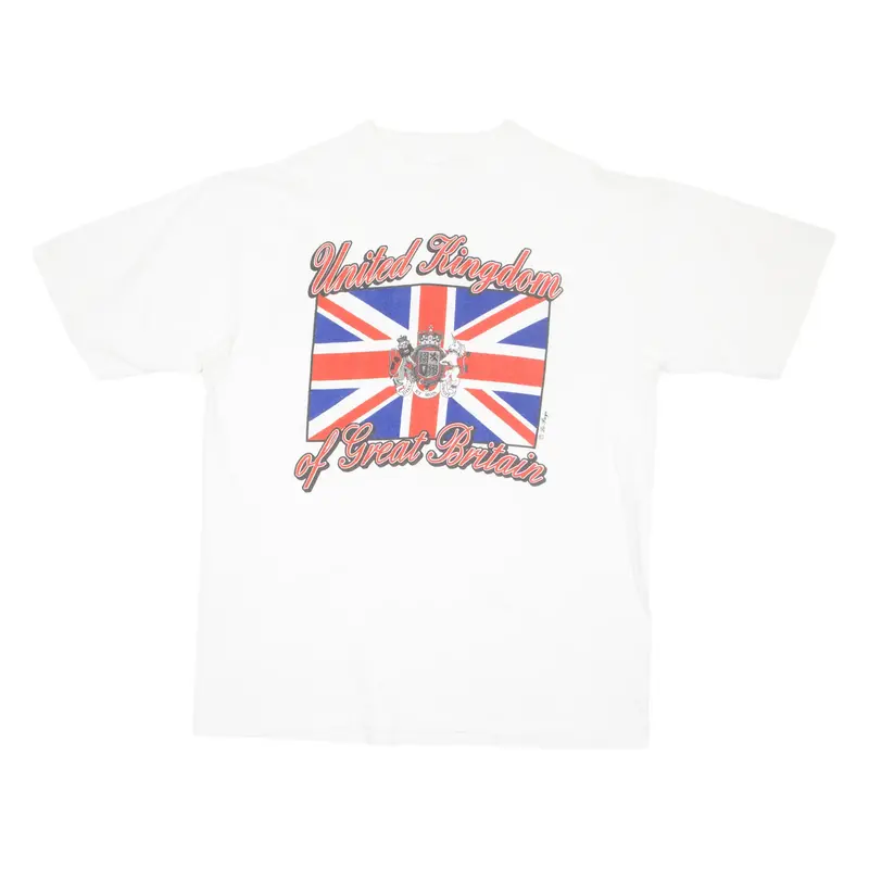 LE PAYS INTERNATIONAL United Kingdom Of Great Britain Mens T-Shirt White XL