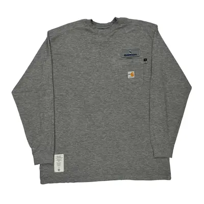 Carhartt Long Sleeve T-Shirt - XL Grey Cotton