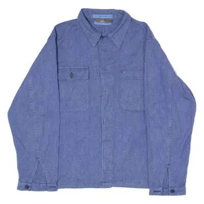 LUTTEURS Swiss Mens Workwear Jacket Blue Twill L