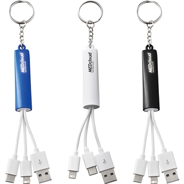 250 Promotional Route Light Up Logo 3-in-1 Cable - Multi Device & ...